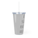Eat Sleep BeachPlastic Tumbler with Straw - RobbNPlunder