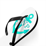 Teal Anchor Unisex Flip-Flops - RobbNPlunder