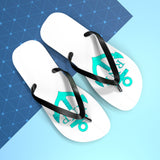 Teal Anchor Unisex Flip-Flops - RobbNPlunder