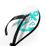 Teal Anchor Unisex Flip-Flops - RobbNPlunder