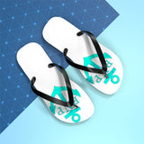 Teal Anchor Unisex Flip-Flops - RobbNPlunder