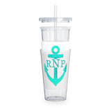 Anchor Plastic Tumbler with Straw - RobbNPlunder
