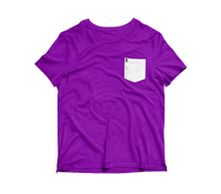 Purple/ Bone Logo Patch Pocket Tee - RobbNPlunder