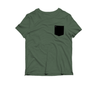 Green/Blk Logo Patch Pocket Tee - RobbNPlunder
