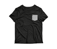 Black/ Grey Logo Patch Pocket Tee - RobbNPlunder