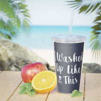Washed Up Plastic Tumbler with Straw - RobbNPlunder