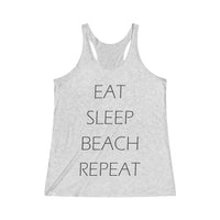 EAT SLEEP BEACH Racerback Tank - RobbNPlunder