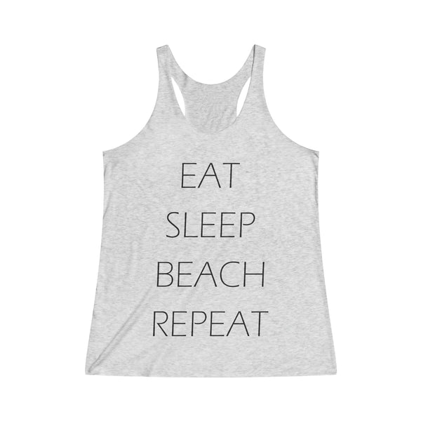 EAT SLEEP BEACH Racerback Tank - RobbNPlunder