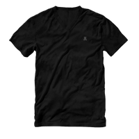 Logo Patch V-Neck Tee - Black - RobbNPlunder