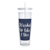 Washed Up Plastic Tumbler with Straw - RobbNPlunder